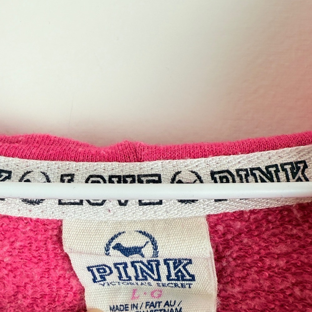 VS Pink Y2K Sequin Zip-Up Hoodie with Dog Logo - Picture 5 of 7